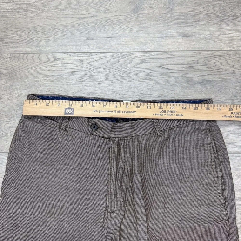 Peter Millar Brown Trouser Style Pants Men's Sz 34‎ Cotton Casual Golf